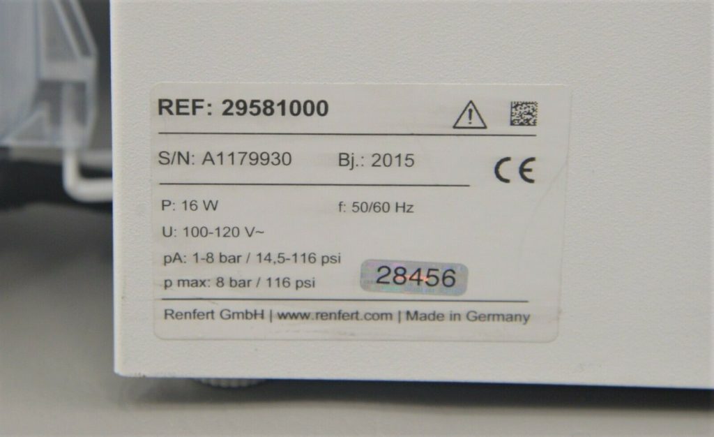 Renfert Basic Quattro Dual Tank Sandblaster 29581000 with Foot Switch