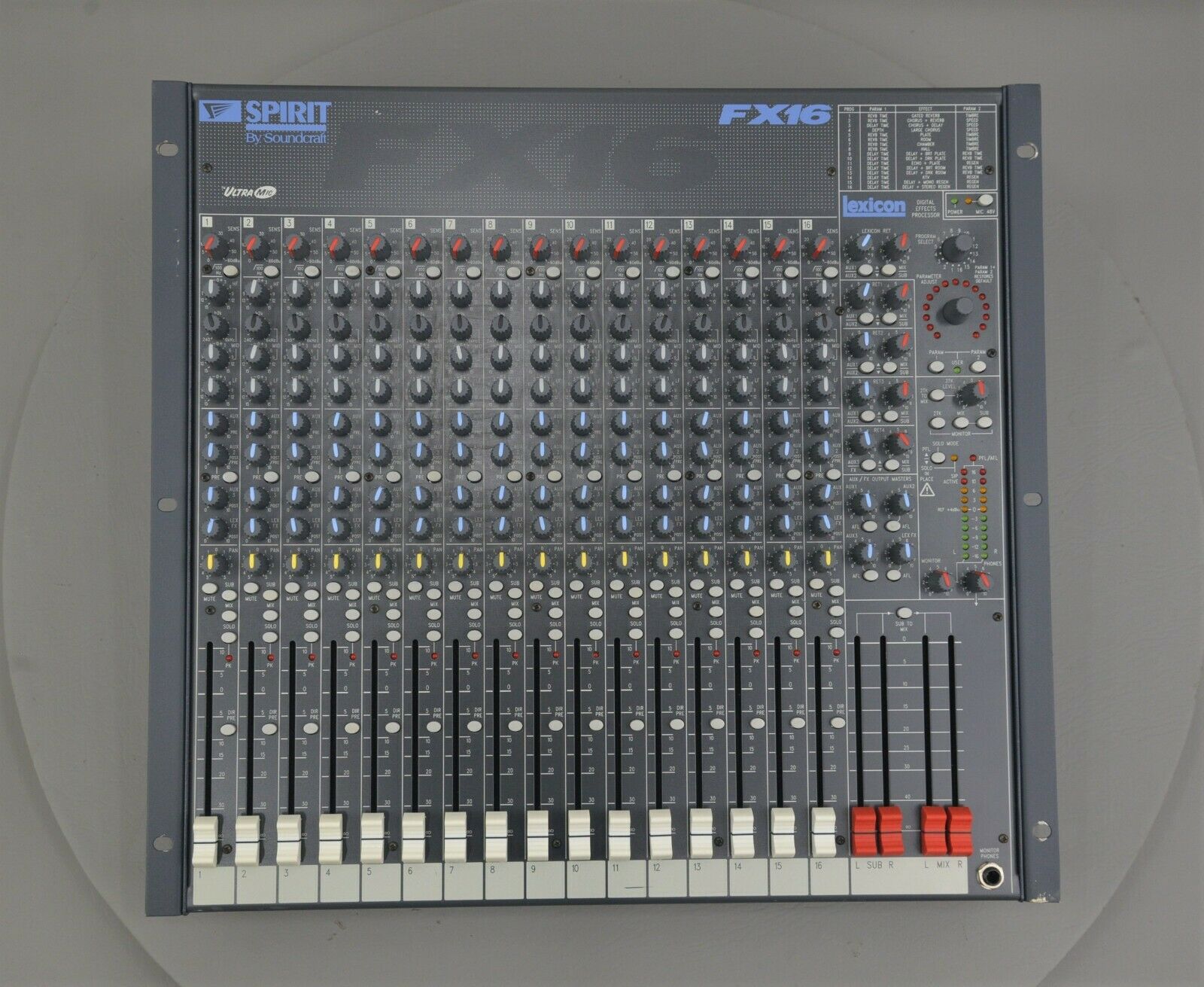 Soundcraft Spirit FX16 16-Channel Audio Mixer w/ Built-in Lexicon Effects