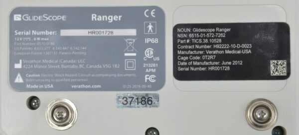 Verathon GlideScope Ranger Laryngoscope Video Monitor  0570-0186