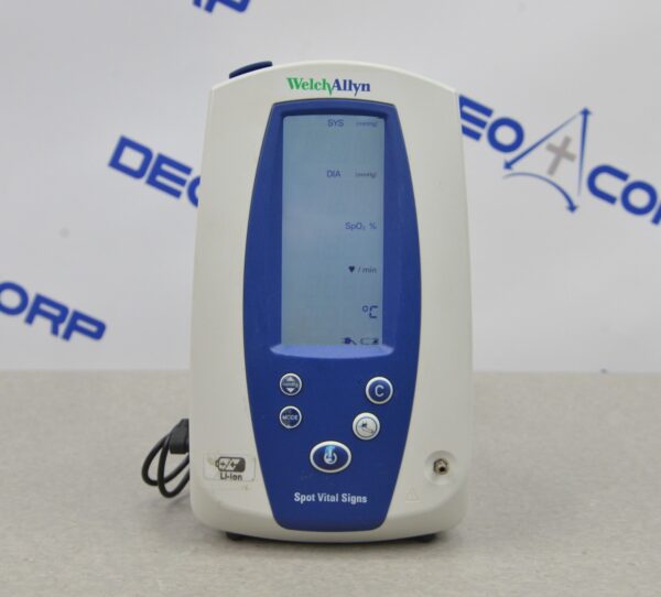 Welch Allyn 42NTB Spot Vital Signs Monitor W/ Temperature, NBP, SpO2 & Power Supply