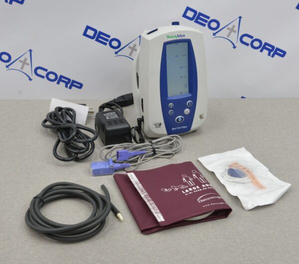 Welch Allyn 42NTB Spot Vital Signs Monitor W/ Temperature, NBP, SpO2 & Power Supply