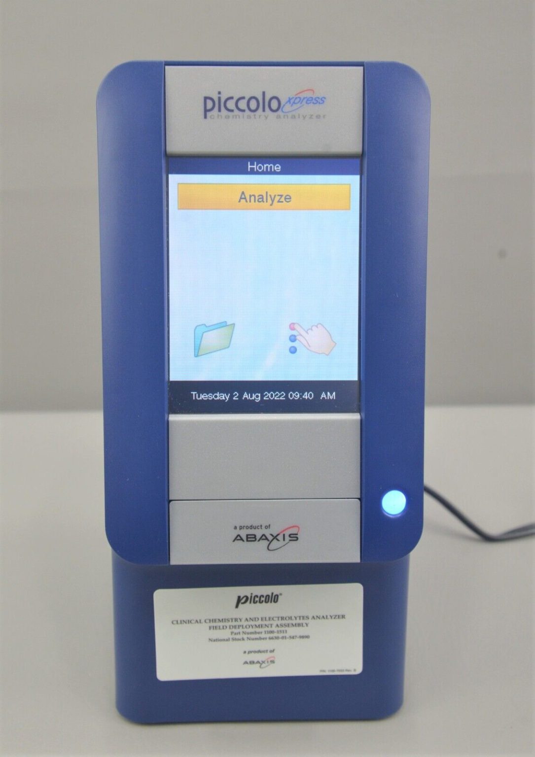 Abaxis Piccolo Xpress 11001000 Blood Chemistry Analyzer System 1100