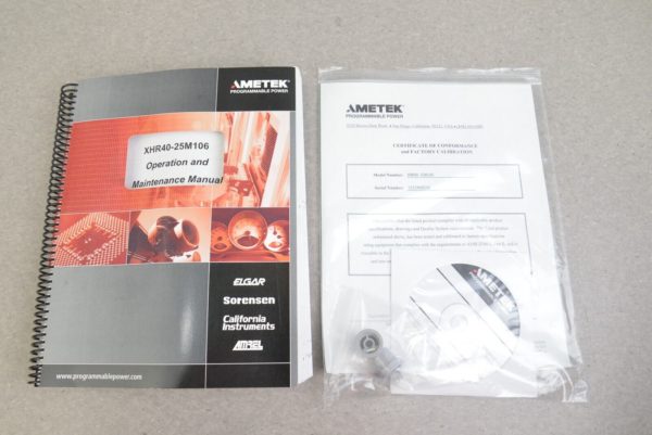 Ametek Sorensen XHR40-25 M106 DC Power Supply 0-40V 0-25A (Xantrex) 25M106