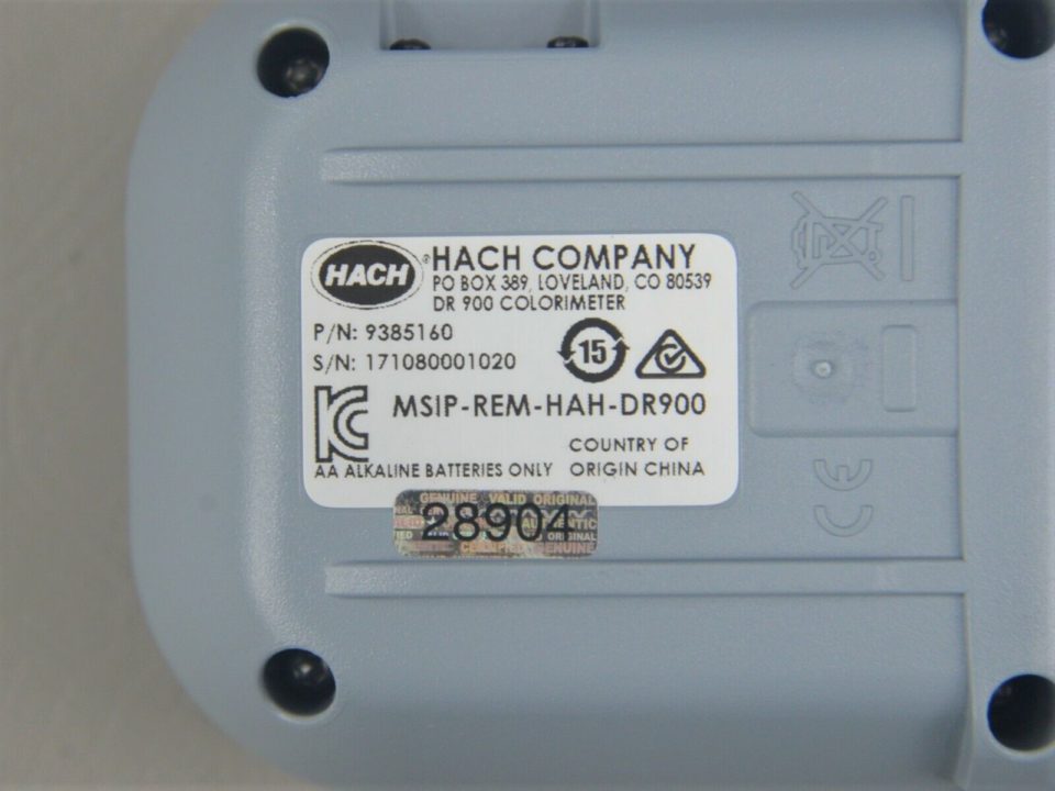 Hach 251235 CEL Advanced Drinking Water DR/900 Colorimeter Laboratory