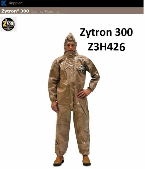 Kappler Zytron 300 Z3H426 Chemical HazMat Protective Coverall Tan Multiple Size1103