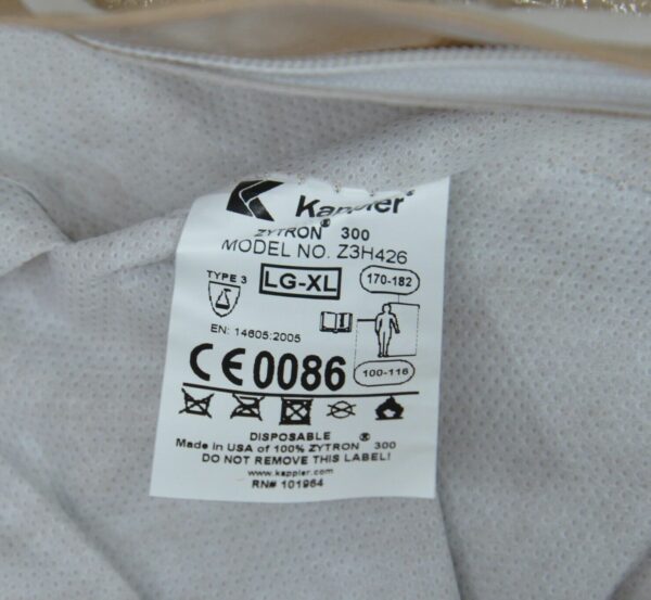 Kappler Zytron 300 Z3H426 Chemical HazMat Protective Coverall Tan Multiple Size1103