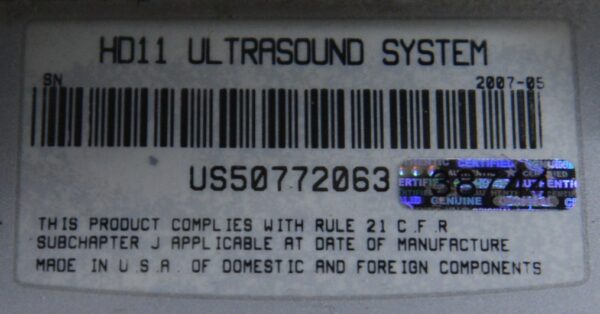 Philips HD11 XE Ultrasound System W/ Philips L12-5 & S3-1 Probes