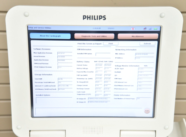 Philips PageWriter TC70 Diagnostic ECG Machine with Wireless Report Sequence