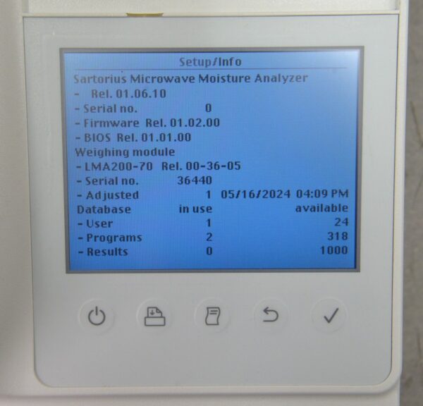 Sartorius Microwave Moisture Analyzer LMA200PM