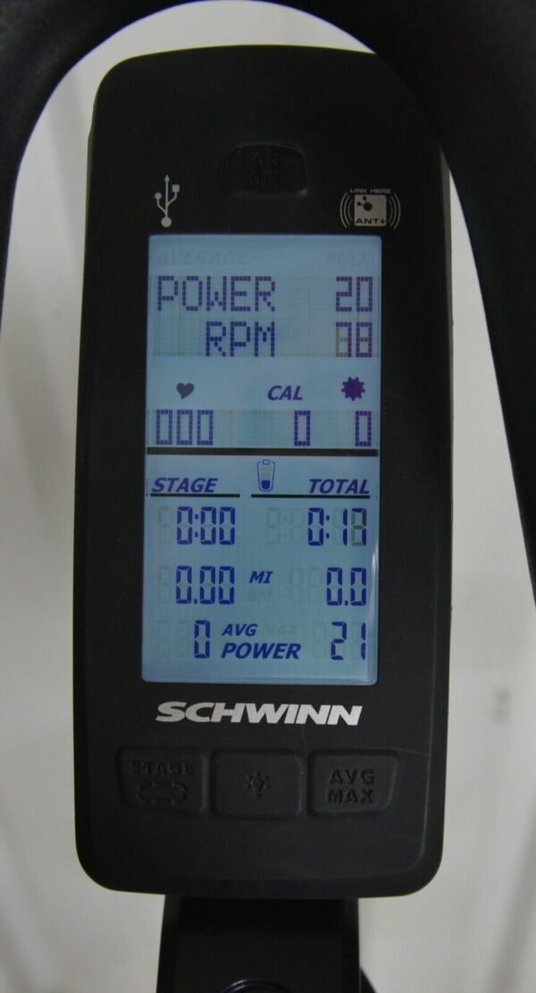 Schwinn AC Performance Plus Carbon Blue Indoor Cycling Bike w/Echelon2 MPower