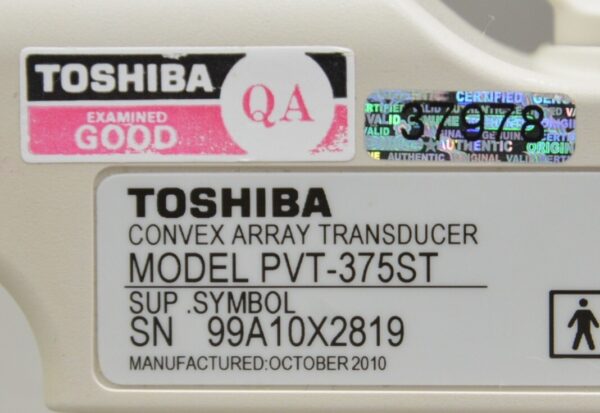 Toshiba PVT-375ST Linear Array Ultrasound Transducer 2010