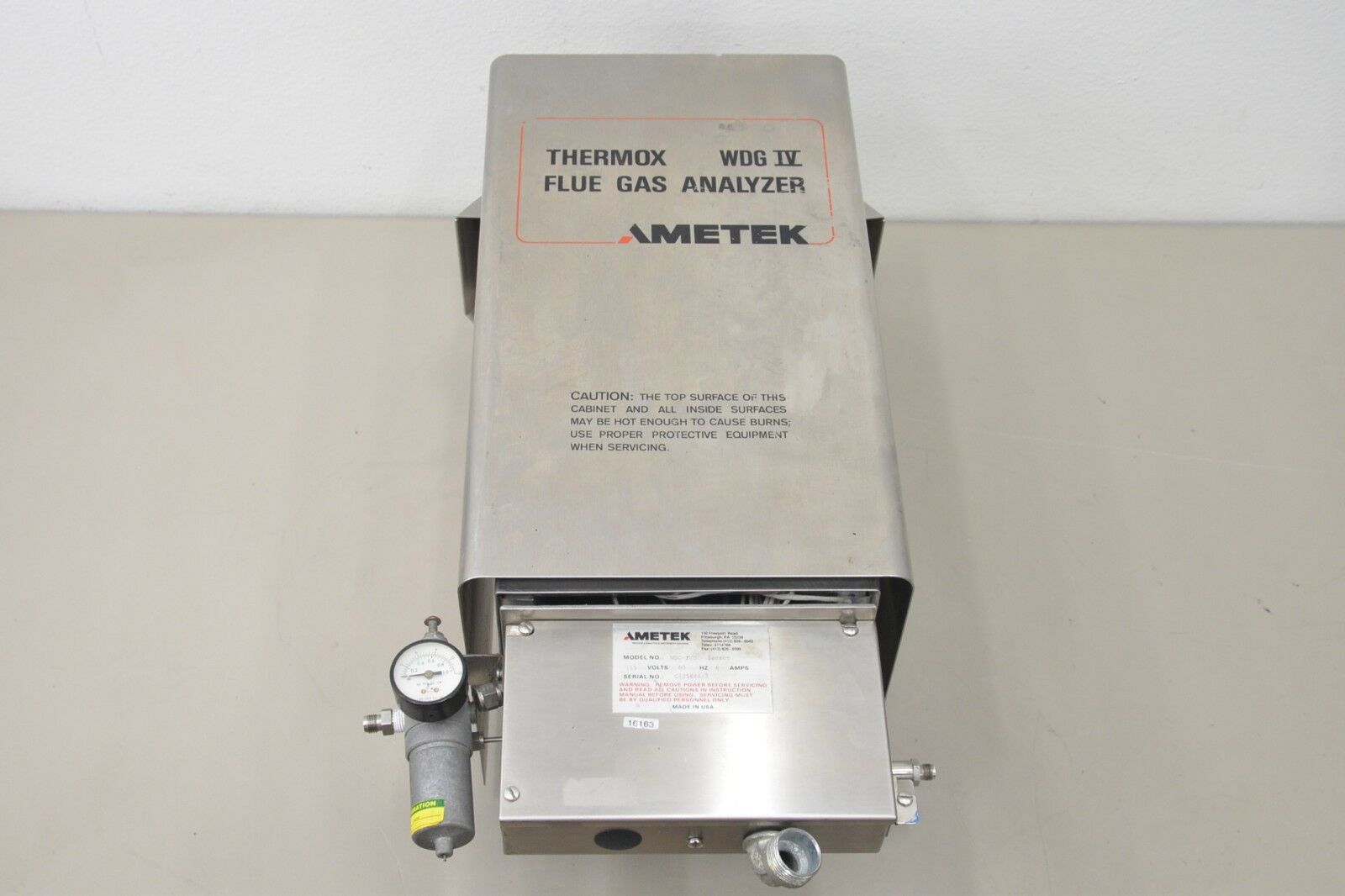 Ametek Thermox WDG IV Flue Gas Analyzer (16163 G21) Rhino Trade LLC