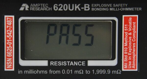 Amptec Research 620UK-B Explosive Safety Bonding Milli-Ohmmeter W/ PG-401 Leads