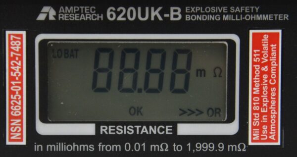 Amptec Research 620UK-B Explosive Safety Bonding Milli-Ohmmeter W/ PG-401 Leads
