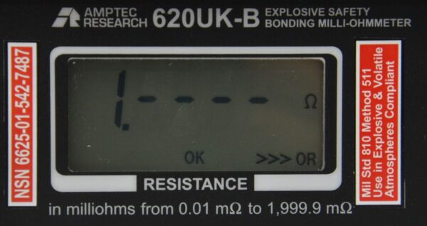 Amptec Research 620UK-B Explosive Safety Bonding Milli-Ohmmeter W/ PG-401 Leads