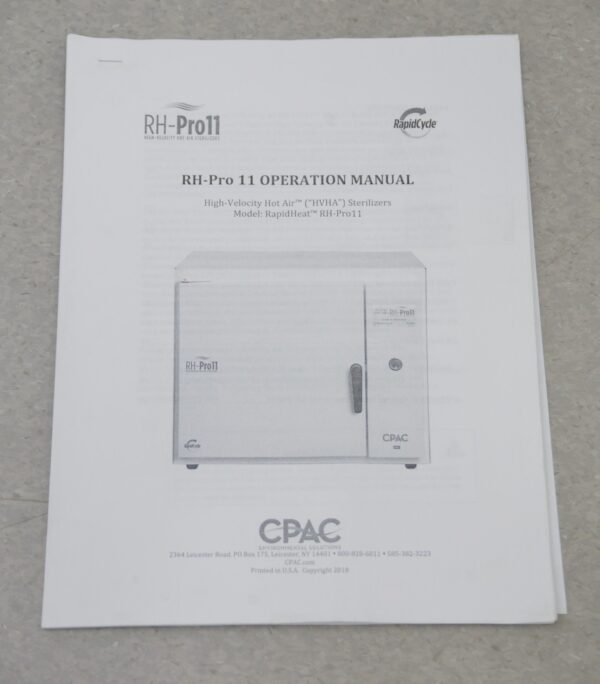 CPAC RH-Pro11 High-Velocity Hot Air Sterilizer