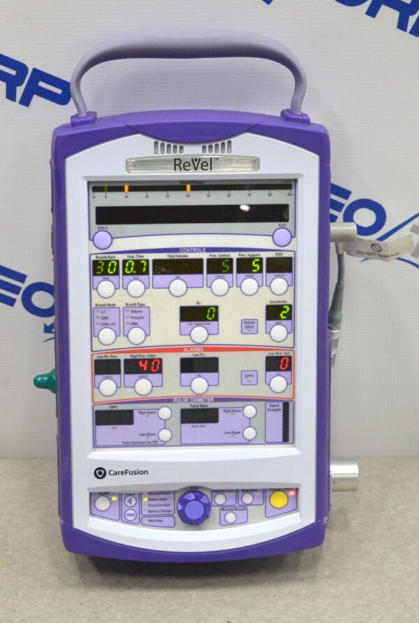 CareFusion Revel Transport Ventilator W/ Power Adapter & 2 batteries