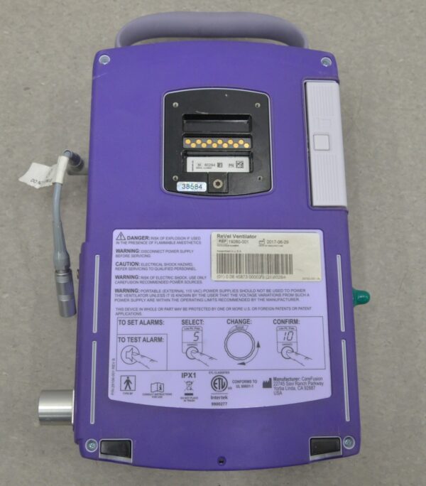 CareFusion Revel Transport Ventilator W/ Power Adapter & 2 batteries