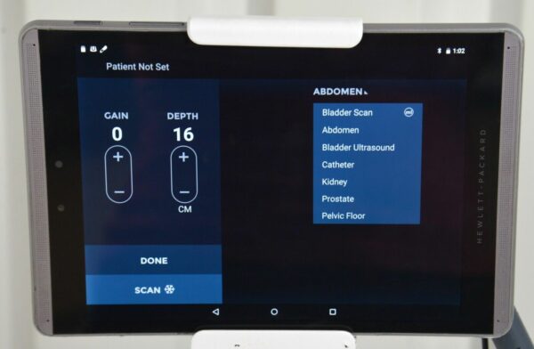 EchoNous Uscan Sector Probe R003992 W/ HP Pro Slate 8 Tablet & Cart