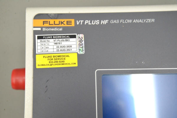 Fluke Biomedical VT Plus/BIO HF Gas Flow Analyzer Ventilator