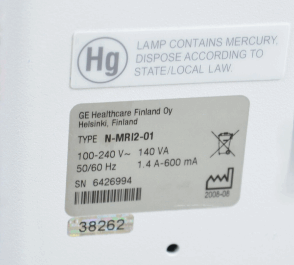 GE Datex-Ohmeda N-MRI2-01 Patient Monitor MRI W/ Nellcor, NiBP, CO2, & 3-Lead