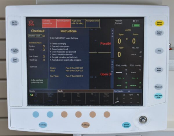 GE Datex Ohmeda S/5 Avance Anesthesia Machine1009-9002-000