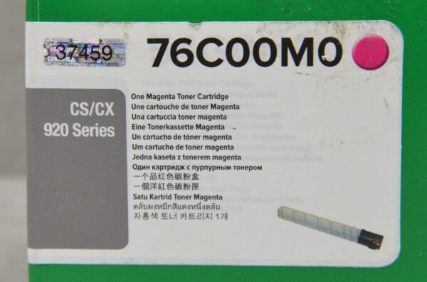 Lexmark 76C00M0 Magenta Toner Cartridge CS/CX 920 Series