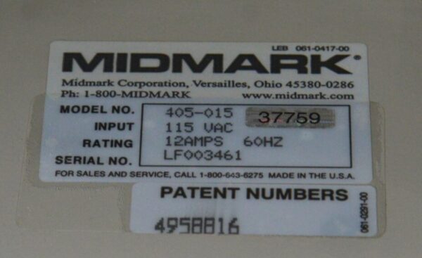 Midmark Ritter 405-015 Barrier Free Hi-Low Power Examination Table