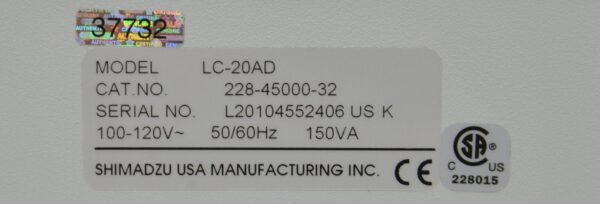 Shimadzu Prominence LC-20AD Liquid Chromatograph