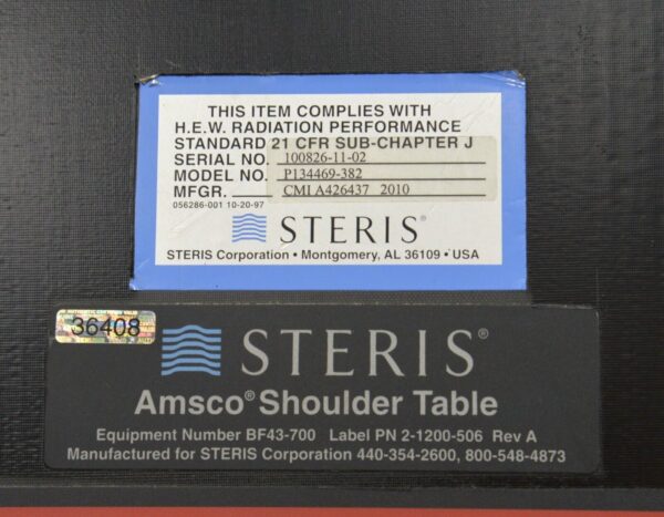 Steris Amsco P134469-382 Shoulder Table Beach Chair W/ Head Rest