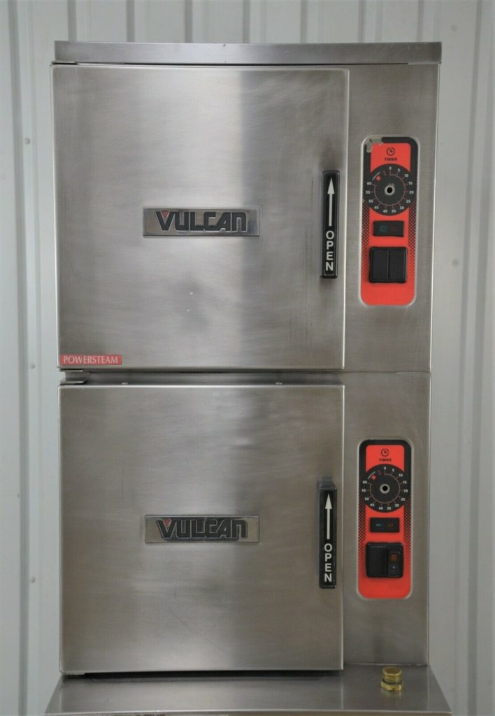 Vulcan C24GA10 Natural Gas Two Compartment 10 Pan Convection Steamer w