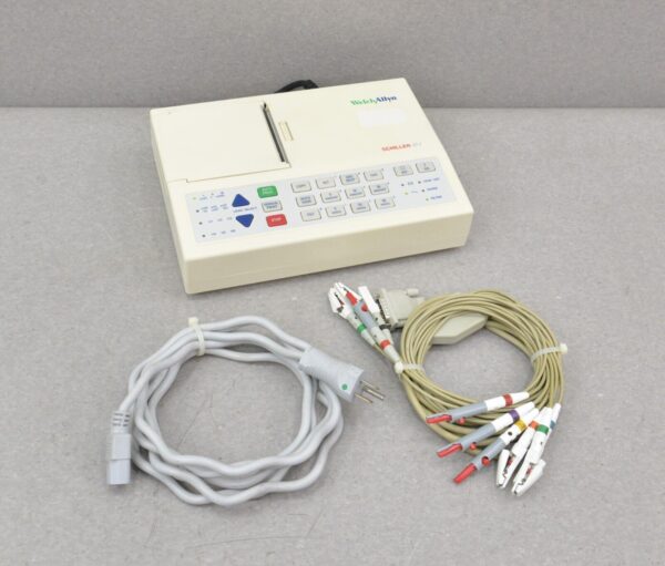 Welch Allyn Schiller AT-1 ECG/EKG Cardiograph Printer W/ 10 Lead Cable