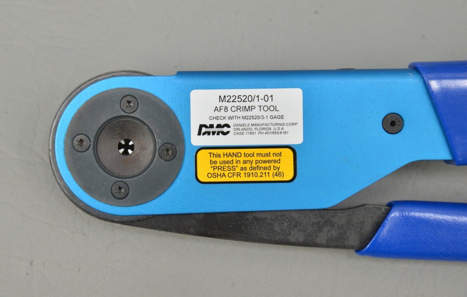 DMC M22520/101 AF8 Adjustable Crimp Tool Rhino Trade LLC
