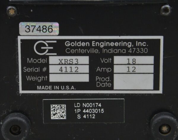 Golden Engineering XRS-3 Source Portable X-Ray Generator 18V XRS3