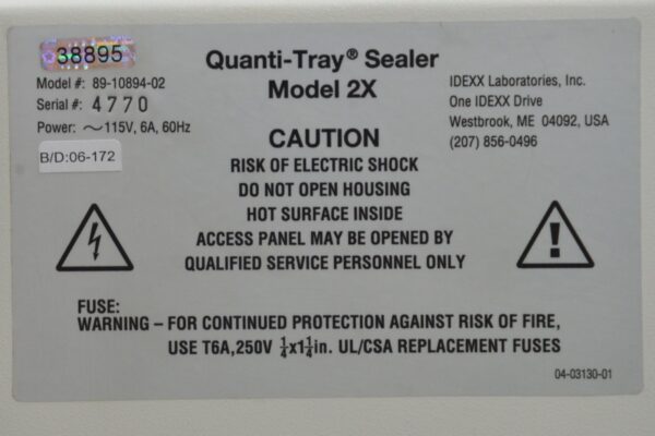 IDEXX Quanti-Tray Sealer 2X 89-10894-02