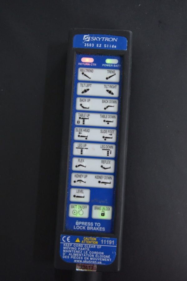 Stryker Skytron 6700B Hurcules Surgical Table W/ Skytron 3503 E2 Remote 11191