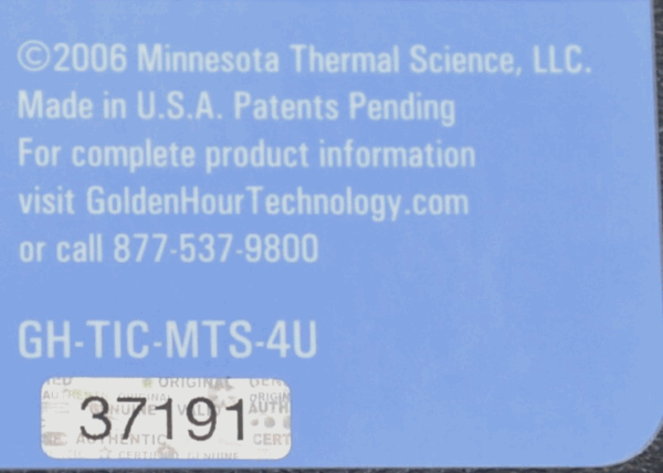 Thermal Science Original Golden Hour Transport Container GH02ATICBSEBLKMIL R-D