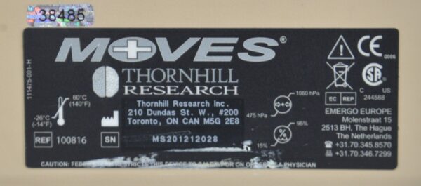 Thornhill Research MOVES Ventilator 100816 Portable Life Support System