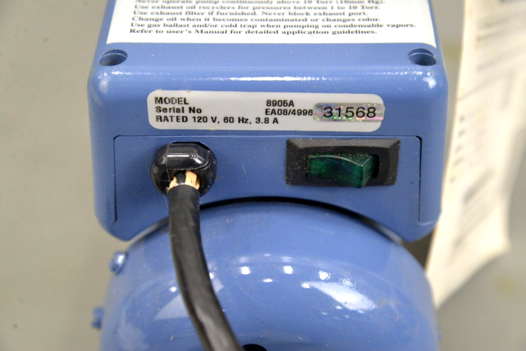 Welch 8905 Direct Drive High Vacuum Pump Franklin Electric Motor ...