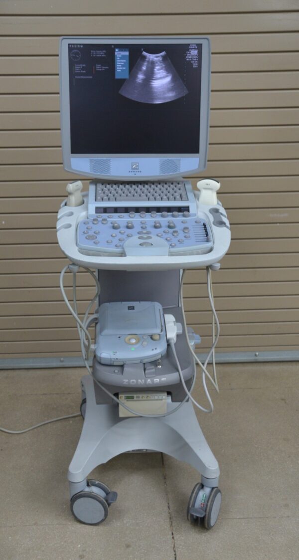Zonare Ultra Z.one Diagnostic Ultrasound System W/ C6-2 Transducer, L10-5 Transducer, Z.one Scan Engine & SmartCart
