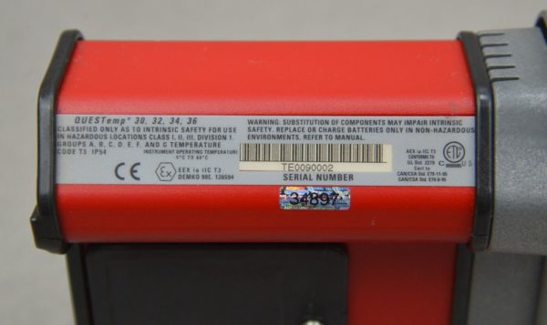 3M Quest Technologies QT QUESTemp 34 Thermal Environment Heat Stress Monitor