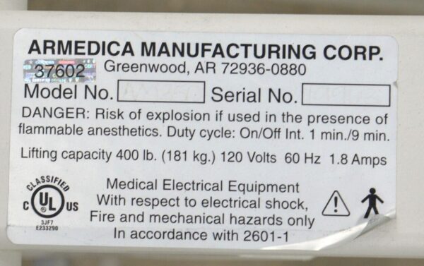 Armedica AM-350 Three Section Treatment Table W/ Foot Switch