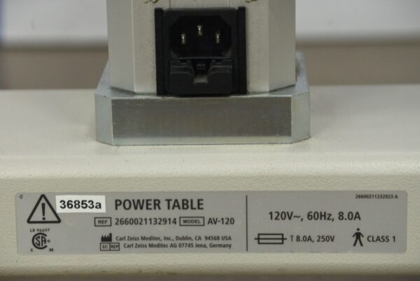 Carl Zeiss AV-120 Power Table Automatic Adjustable Height 120V 60Hz