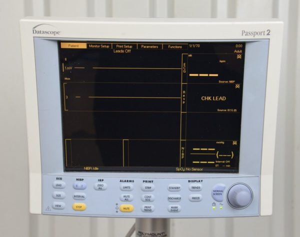 Datascope Passport 2 Patient Monitor 0998-00-0170-0131A W/ Accessories