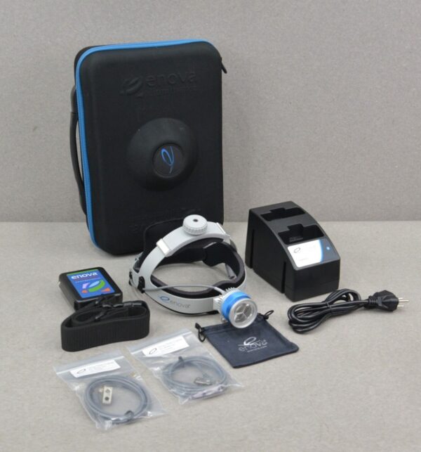 Enova Illumination XLT-225 Cool LED Surgical Headlight W/Battery, Charger & Case