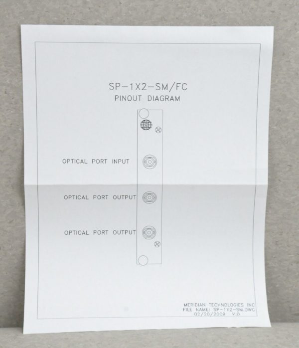 Meridian Technologies Inc SP-1x2-3 SM/ST Fiber Optic Splitter