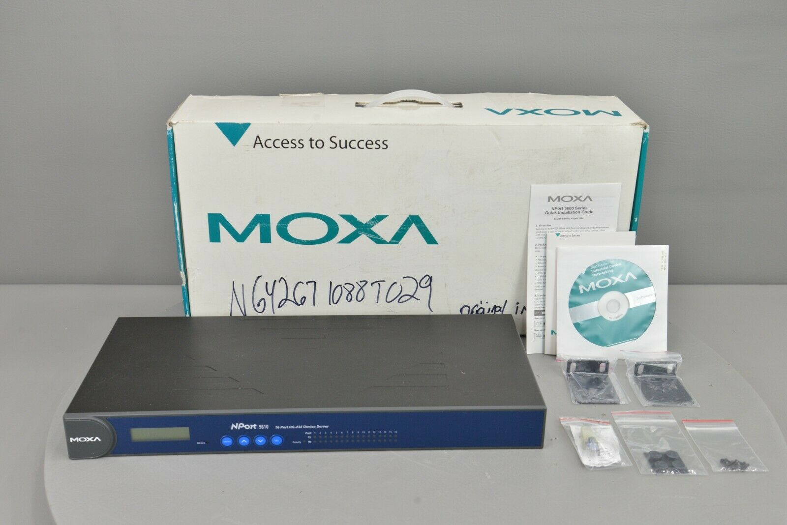 Moxa NPort 5610-16 RS-232 Serial Device Server 16 Port Ver. 1.2