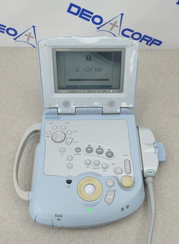 Zonare Ultra Z.one Diagnostic Ultrasound System W/ L10-5 Transducer, Z.one Scan Engine & SmartCart