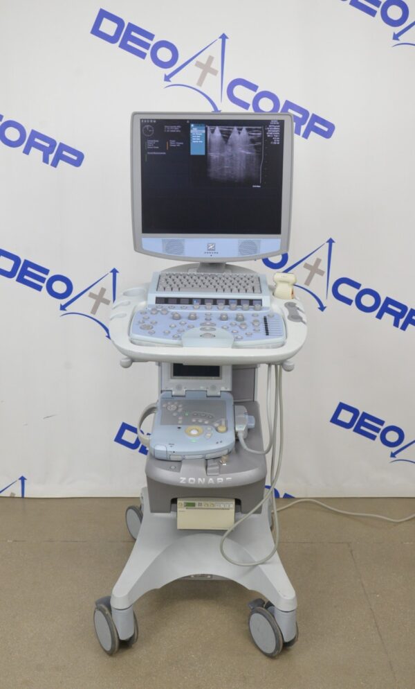Zonare Ultra Z.one Diagnostic Ultrasound System W/ L10-5 Transducer, Z.one Scan Engine & SmartCart