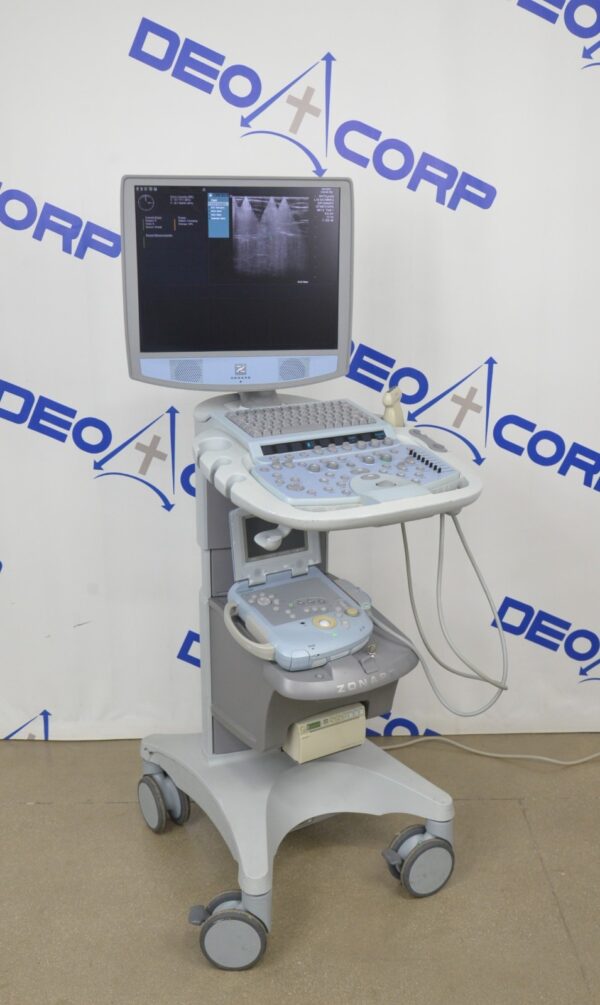 Zonare Ultra Z.one Diagnostic Ultrasound System W/ L10-5 Transducer, Z.one Scan Engine & SmartCart